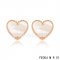 Cheap Van Cleef & Arpels Sweet Alhambra Heart Pink Earrings,White Mother-Of-Pearl